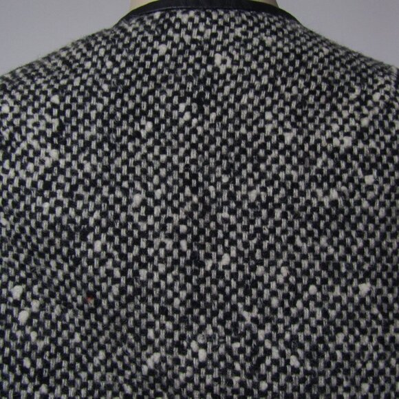 VTG 70s TWEED M Academia PREPPY Cropped Black Collegiate Retro Gossip girl Vest - Picture 5 of 7
